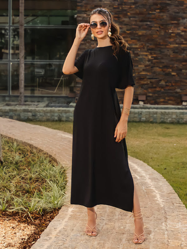 Vestido Longo Plus Size Preto