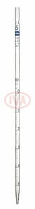 Pipetas graduadas de vidrio tipo Morh 10ml al 1/10 Caja x 30 unidades IVA