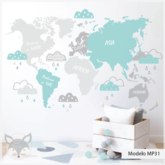 Modelo MP31 Mapa con nubes y lluvia