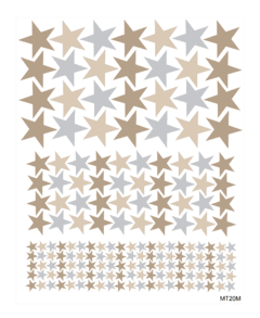 MT20M - Estrellitas Capuccino / Beige / Gris - Mix medidas - comprar online