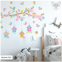 MODELO PS45 - Birds & Butterflies - Rama, flores, Pajaros y Mariposas