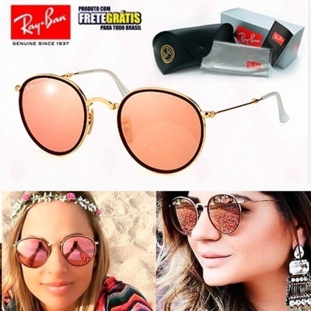 Ray-Ban RB3517 - Round Rosê - Billy Importados