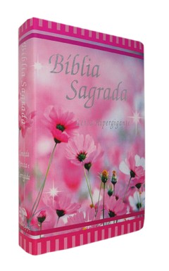 Bíblia letra hipergigante - capa luxo floral flor do campo