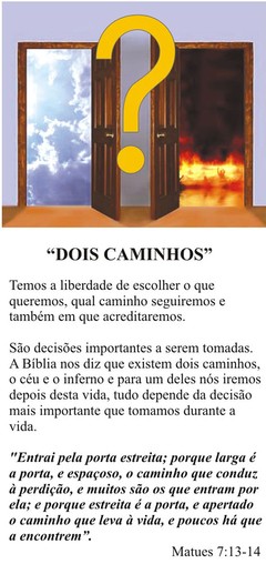 Folhetos para evangelização - Dois caminhos (1000)