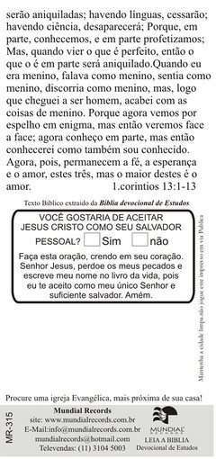 Folhetos para evangelização - O amor (1000)