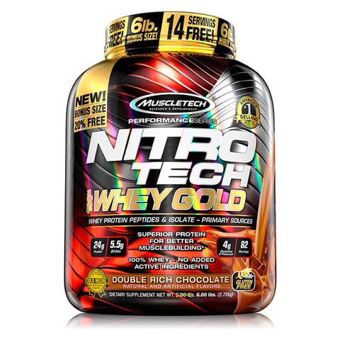 NITRO TECH 100% WHEY GOLD 2.5KG/999G/454G - MUSCLTECH