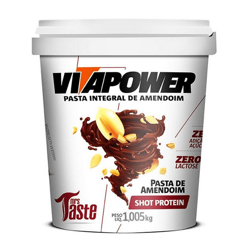 VITAPOWER PASTA DE AMENDOIM SHOT PROTEIN 1,005KG - MRS TASTE