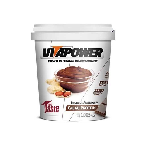 VITAPOWER PASTA DE AMENDOIM CACAU PROTEIN 1,005KG - MRS TASTE