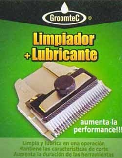 LIMPIADOR + LUBRICANTE ESPECIAL MARCA GROOMTEC PARA CUCHILLAS DE CORTADORAS OSTER MOSER, WAHL, ANDIS, GTS OVEJA NEGRA, ETC