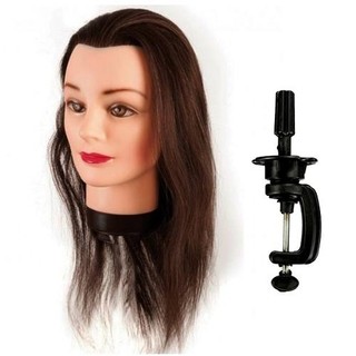 CABEZA DE PRACTICA MANIQUI CABELLO SINTETICO LARGO ECONOMICA PARA CORTE MODELO S/LE