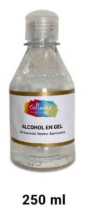 ALCOHOL EN GEL * ANTIBACTERIAL, NEUTRO , SANITIZANTE POR 250 ml. MARCA COLLAGE