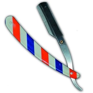 NAVAJA 3 CUERPOS MODELO TRICOLOR CTTD CON FILO INTERCAMBIABLE PARA PELUQUERIA ó BARBERIA * USA FILOS TIPO GILLETTE