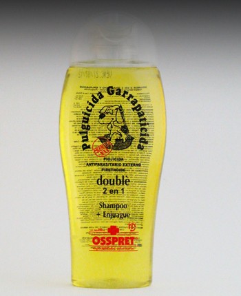 SHAMPOO DOUBLE MARCA OSSPRET POR 250 ml. * SHAMPOO + ENJUAGUE PARA PERROS Y GATOS