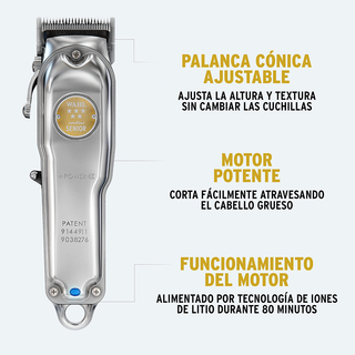 CORTADORA PROFESIONAL MARCA WAHL MODELO SENIOR METAL CORDLESS INALAMBRICA SERIE 5 STAR + ACCESORIOS