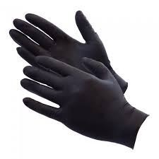 GUANTES NEGROS DE NITRILO REFORZADOS POR 100 UNIDADES (50 PARES) PARA ALISADOS, PELUQUERIA, TATUAJES, ETC.