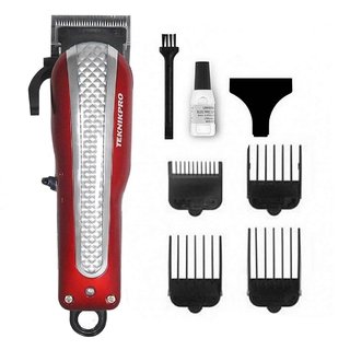 CORTADORA PROFESIONAL RECARGABLE MARCA TEKNIKPRO MODELO SUPER CLIPPER + ACCESORIOS