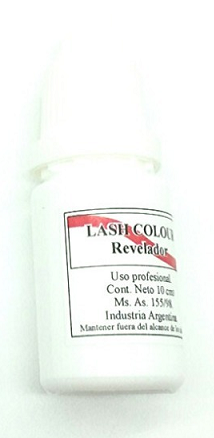 REVELADOR / OXIDANTE PARA TINTURA DE PESTAÑAS / CEJAS MARCA LASH COLOUR POR 10 ml. * PARA VARIOS SERVICIOS