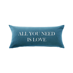 ALMOHADON LIENZO ACERO 30x60CM - FUNDA Y RELLENO - comprar online