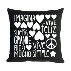 Imagen de Funda de almohadon negro 40x40