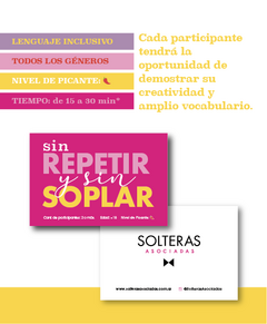 Juego: Sin repetir y sin soplar - tienda online