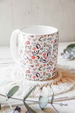 TAZA ESTAMPADA FLORCITAS - tienda online