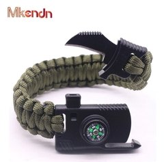 Mkendn* M099 Pulseira Masculina Militar Bússola Knife