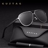Guztag* G9820 Óculos De Sol Masculino Piloto Alumínio Polarizado