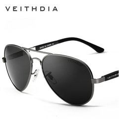Veithdia* 6695 Piloto Óculos De Sol Masculino Alumínio Polarizado