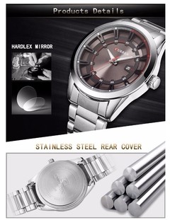 Relógio Masculino Aço Inox Curren* 8246 - loja online