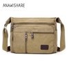 Anawishare* 9045 Bolsa Masculina Mensageiro Canvas 'Lona Militar'