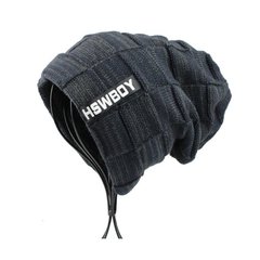 Hswboy* 2830 Gorro Masculino Lã Xadrez Forro Aveludado - loja online