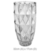 vaso de vidro - Prata 32x17cm