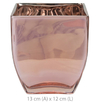 Vaso de vidro espelhado (rose) 13cm