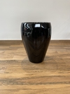 Vaso esmaltado preto 63cm