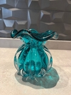 vaso de vidro trouxinha - (verde esmeralda) 11cm