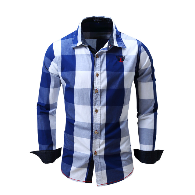 Camisa Masculina 100% Algodão Xadrez