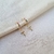 Argollitas mini cruz multicolor (dorado) - comprar online