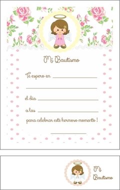 Invitaciones con Souvenir - Bautismo