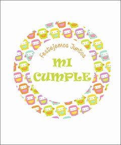 Invitación cumpleaños redonda - comprar online