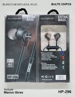 Auricular in ear HP 296 Mic Black