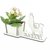 Porta Flores Display Nome Personalizado MDF Branco - Lhama