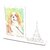 Porta Retrato Personalizado Display Mdf Branco Torre Eiffel
