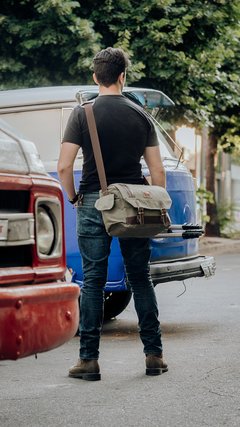 Bolso Cronista para equipo fotográfico - Verde oliva