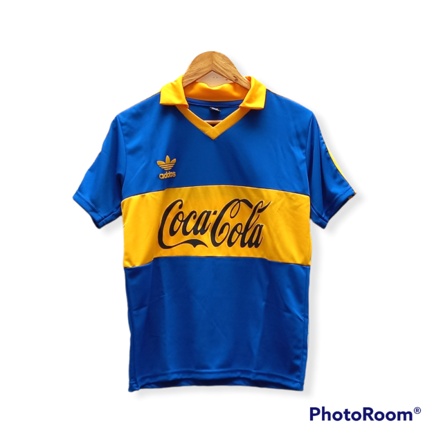 Camiseta retro Boca Juniors rareza Coca Cola Maradona futbol 4x4 programa tv