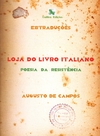 Plaquete Loja do livro italiano - Poesia da resistência - Extraduções