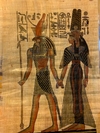 Papiro egípcio: o Deus Horos e a rainha nefertari
