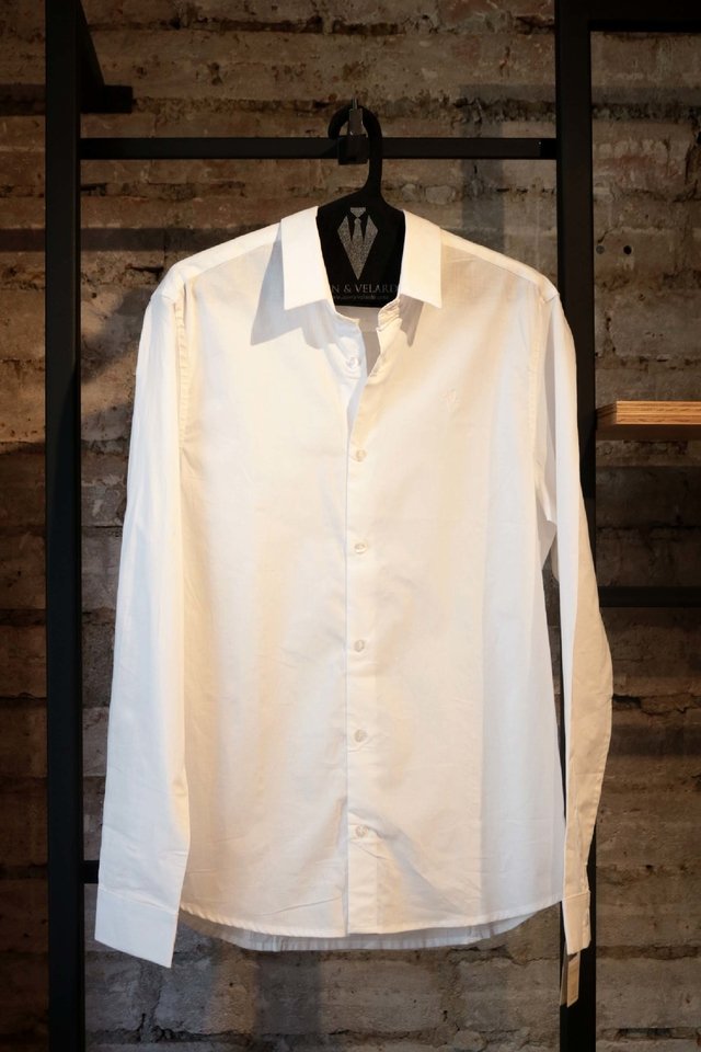 white long sleeve shirt for men