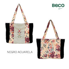 BOLSO XL - NEGRO ACUARELA - comprar online