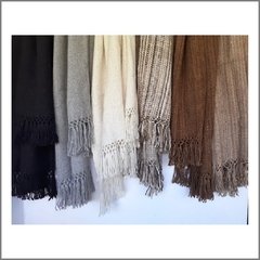 Imagen de Manta de lana de llama tejida en telar
