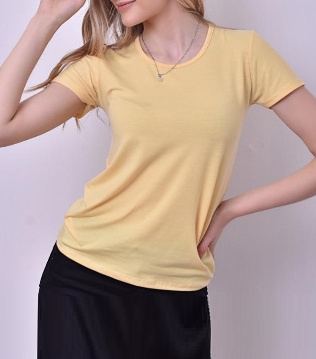 Remera manga corta lisa de modal avellanedaropa